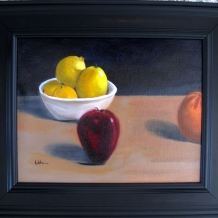 Fruit Study, Lemons, Apple, Orange