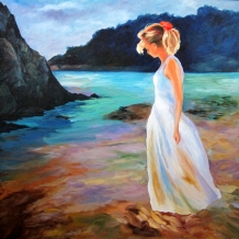 Girl on Beach - Pino