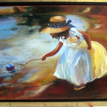 Girl on Beach - Small