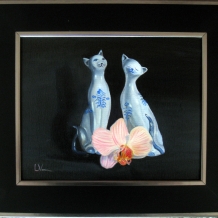 Two Birthday Party Cats