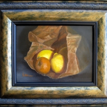 Lemons and Oranges in a paper bag