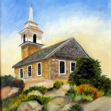 New England Church on Hillside